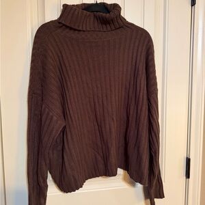Cozy Brown Turtleneck Sweater